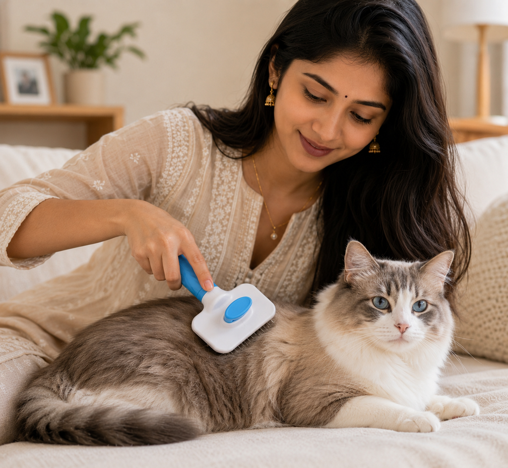 Magic glove+Grooming Brush