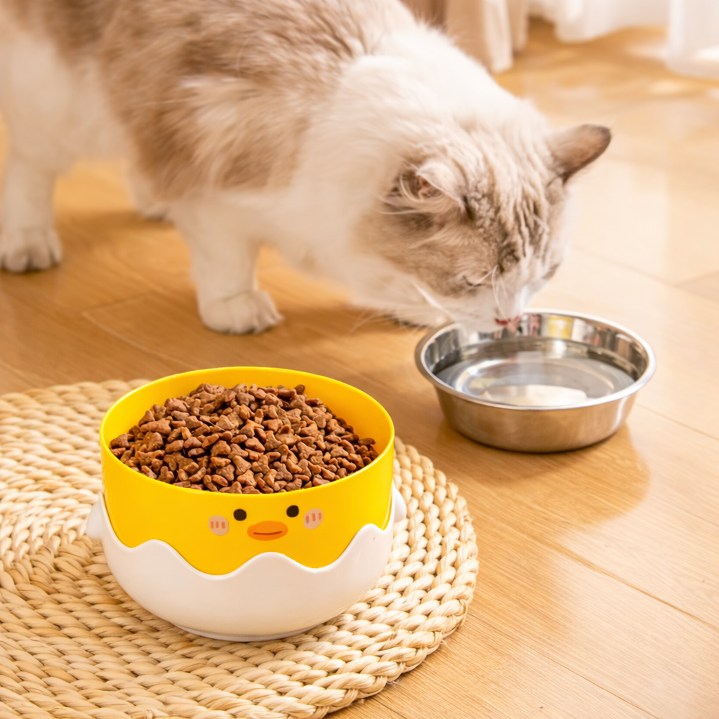 premium Stainless Steel Tilt Pet Bowl
