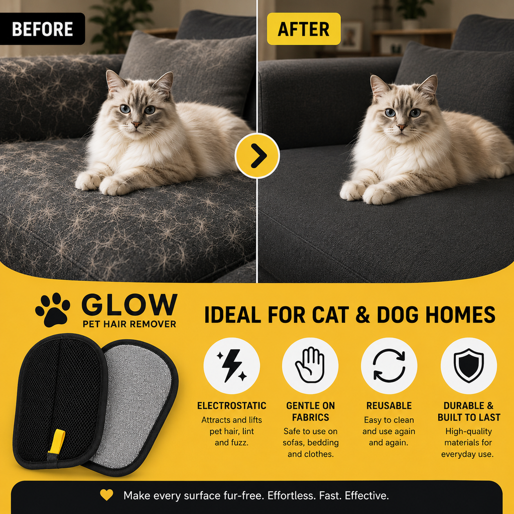 Magic glove+Grooming Brush