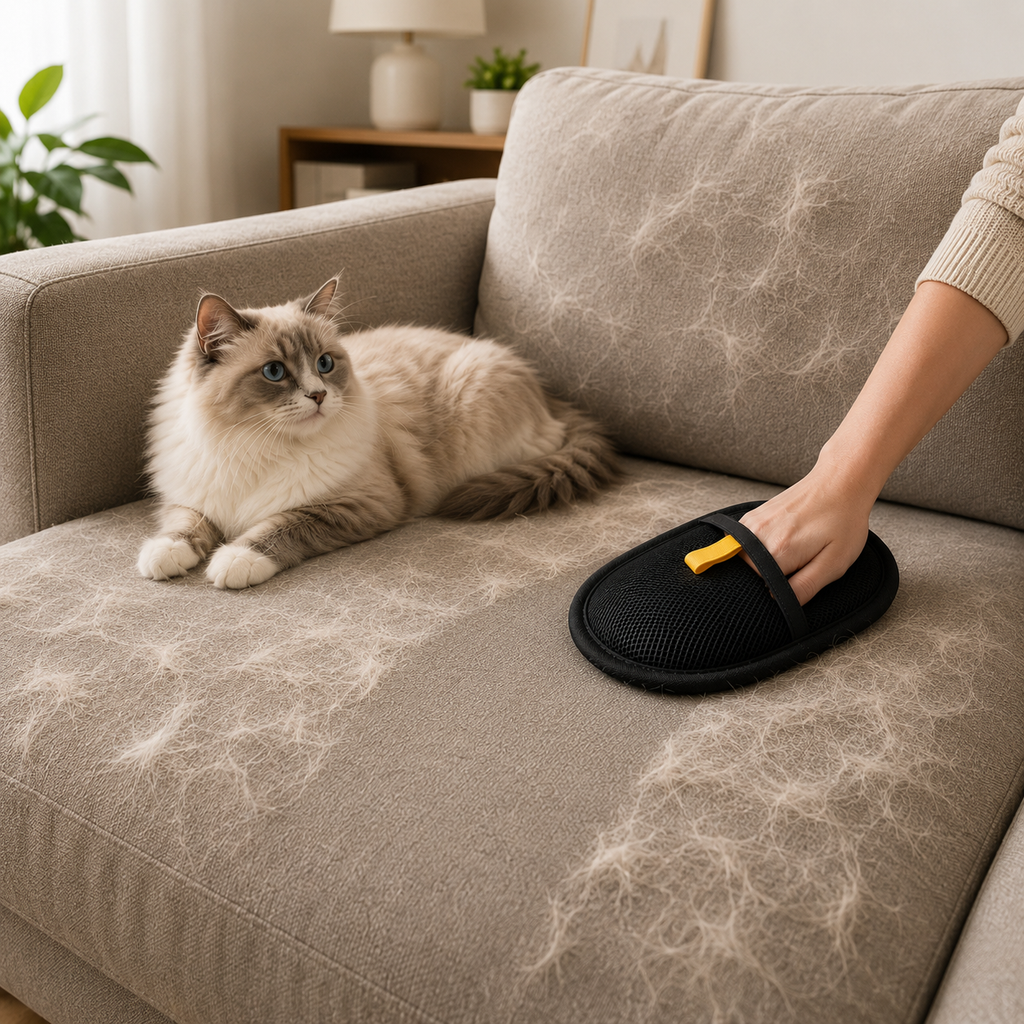 Magic glove+Grooming Brush