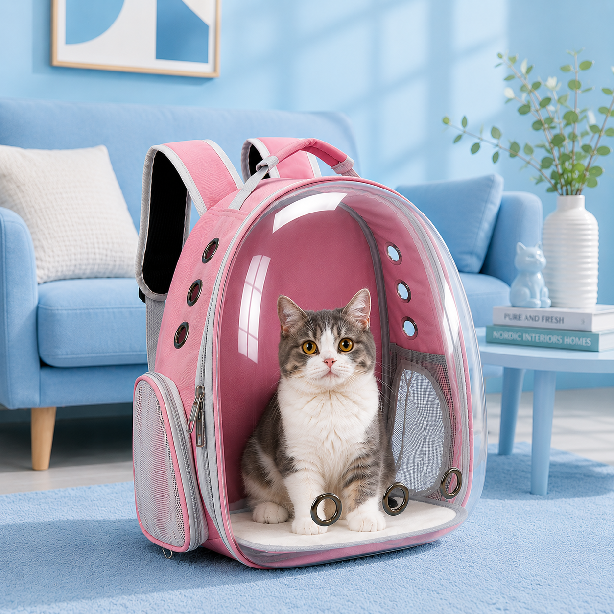 Transparent Cat Backpack - Portable Pet Carrier Bag