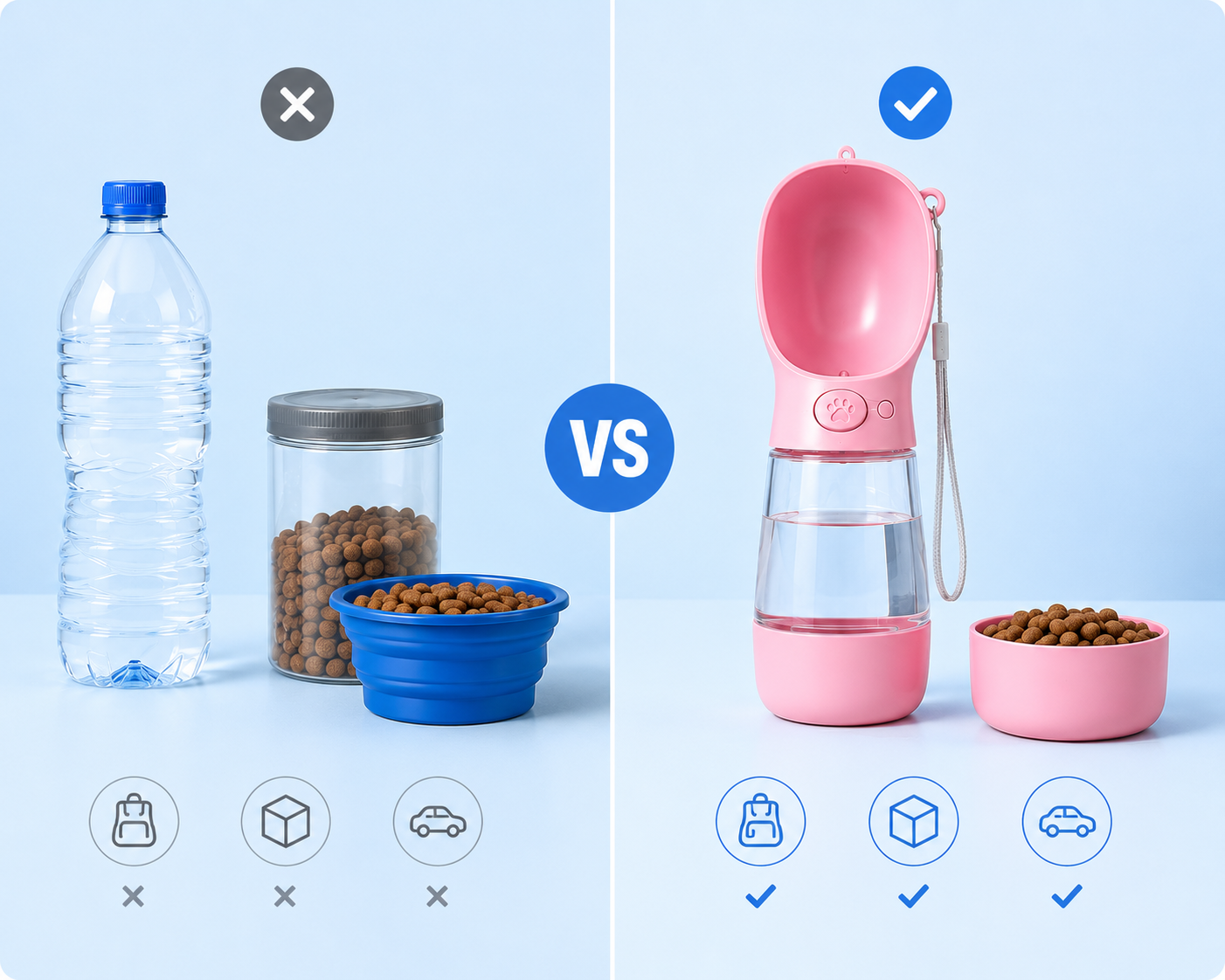 Portable Dog Water Bottle & Feeder for Pets