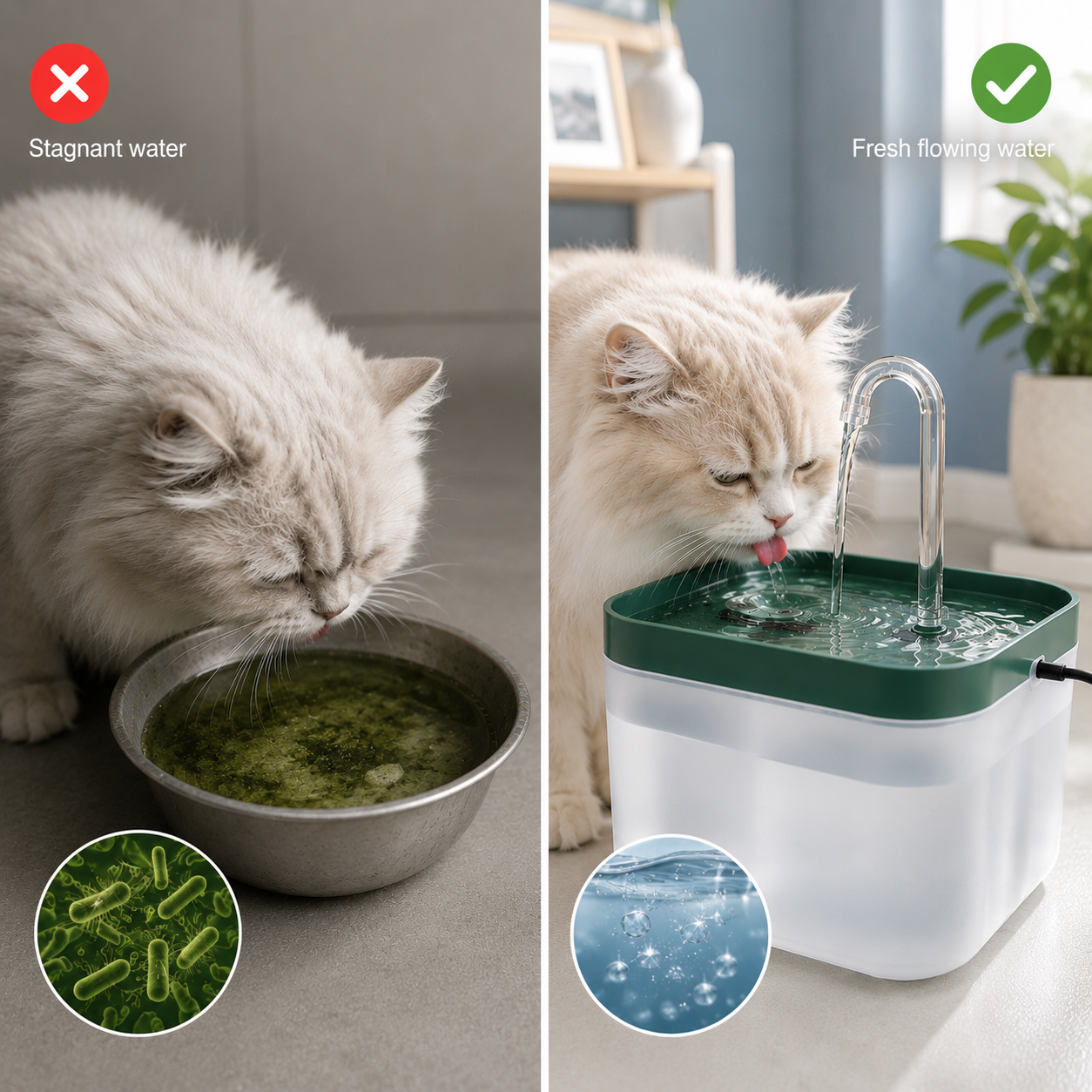 Automatic Cat Water Fountain with Filtration System