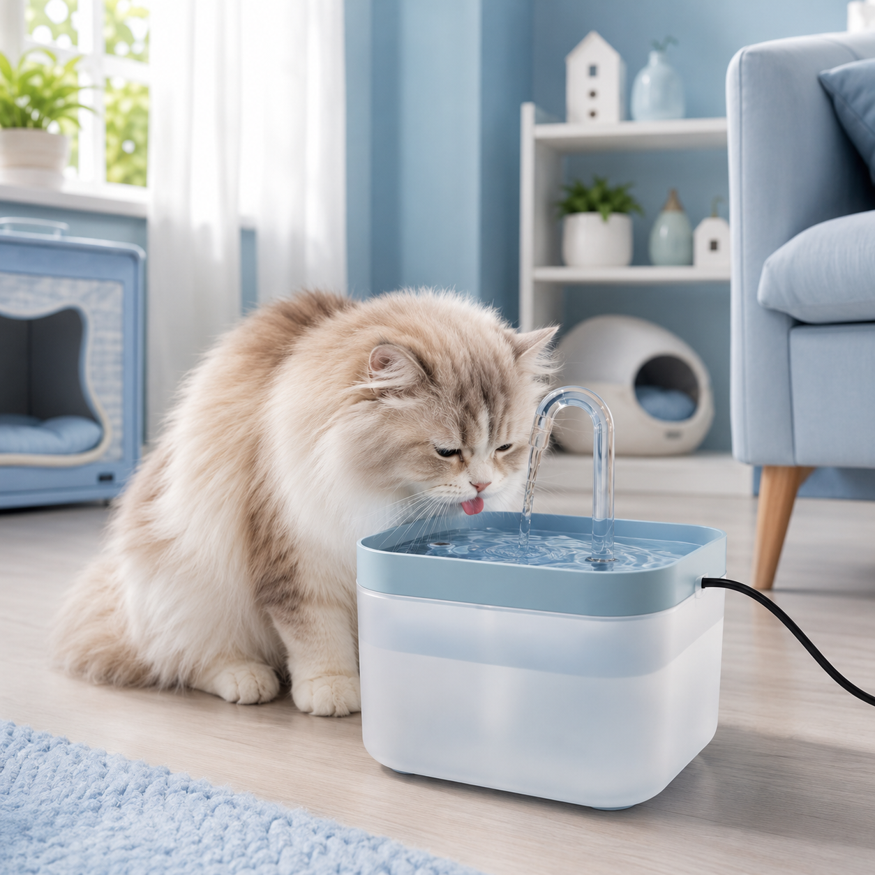 Automatic Cat Water Fountain with Filtration System
