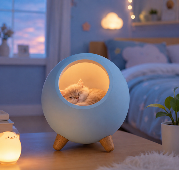 Cat House Night Light - Atmosphere and Nursing Lamp