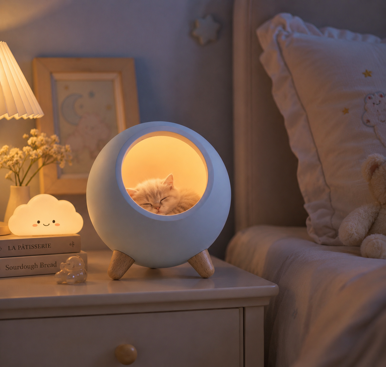 Cat House Night Light - Atmosphere and Nursing Lamp