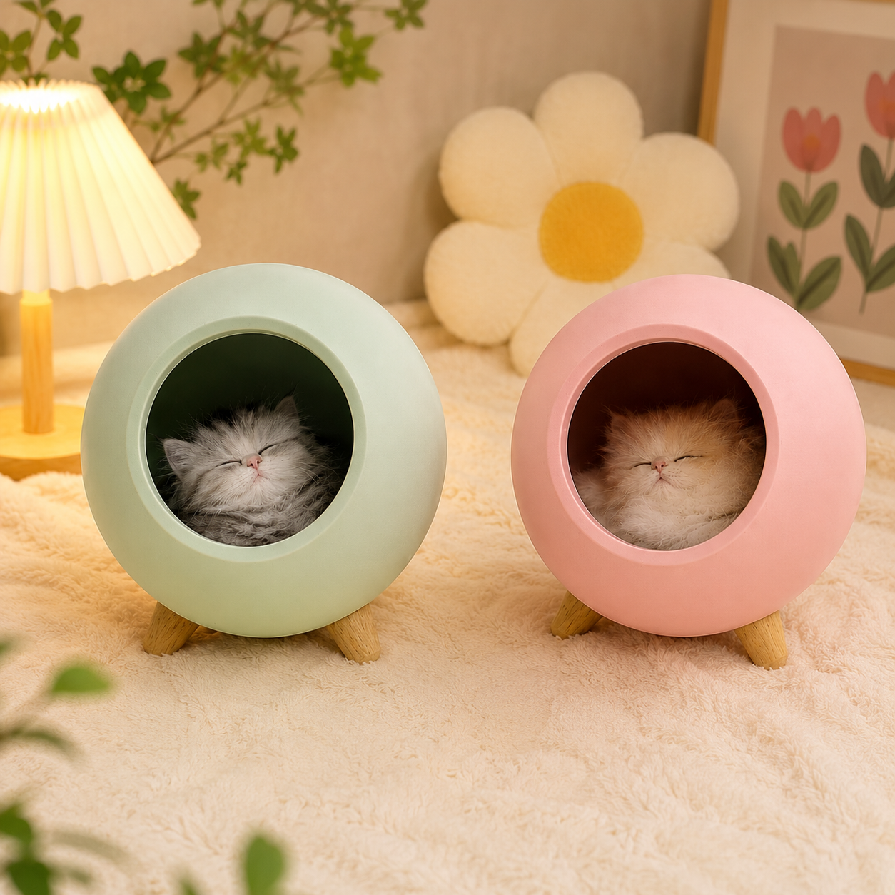 Cat House Night Light - Atmosphere and Nursing Lamp